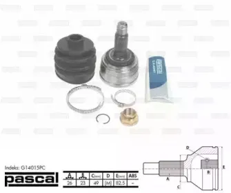 G14015PC PASCAL Шарнирный комплект, приводной вал