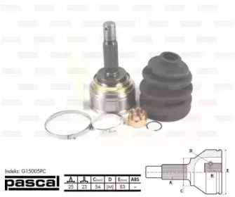 G15005PC PASCAL Шарнирный комплект, приводной вал