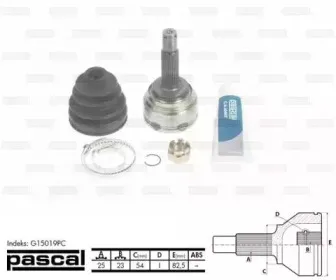 G15019PC PASCAL Шарнирный комплект, приводной вал