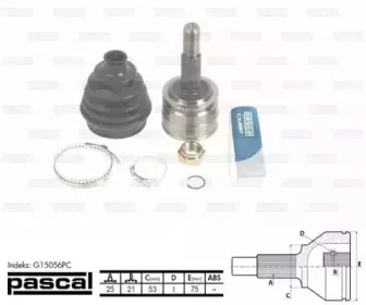 G15056PC PASCAL Шарнирный комплект, приводной вал