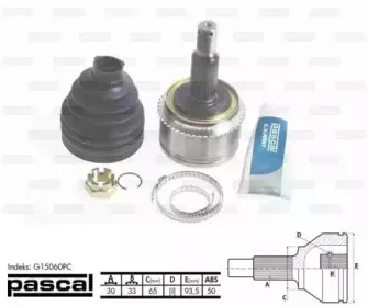 G15060PC PASCAL Шарнирный комплект, приводной вал