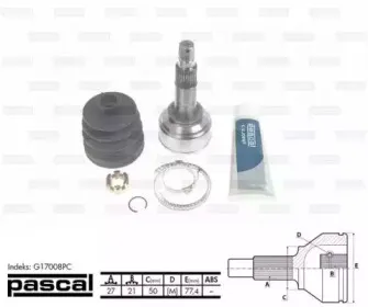 G17008PC PASCAL Шарнирный комплект, приводной вал