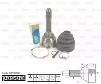 G19003PC PASCAL Шарнирный комплект, приводной вал