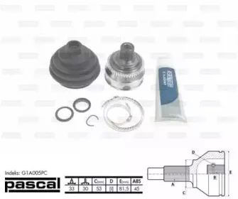 G1A005PC PASCAL Шарнирный комплект, приводной вал