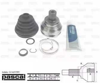 G1A015PC PASCAL Шарнирный комплект, приводной вал