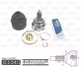 G1A048PC PASCAL Шарнирный комплект, приводной вал