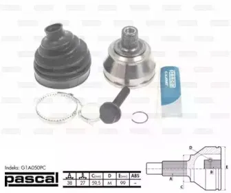 G1A050PC PASCAL Шарнирный комплект, приводной вал