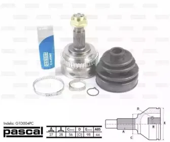 G1D004PC PASCAL Шарнирный комплект, приводной вал