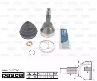 G1F001PC PASCAL Шарнир, приводной вал