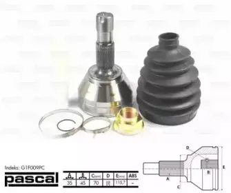 G1F009PC PASCAL Шарнирный комплект, приводной вал