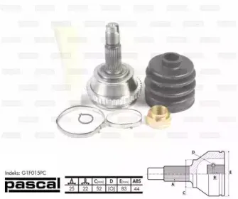 G1F015PC PASCAL Шарнирный комплект, приводной вал