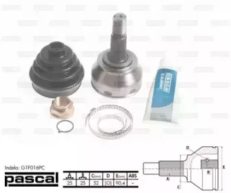 G1F016PC PASCAL Шарнирный комплект, приводной вал