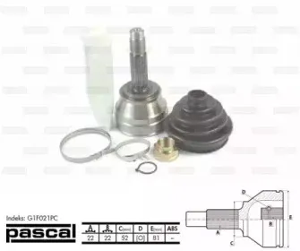G1F021PC PASCAL Шарнир, приводной вал