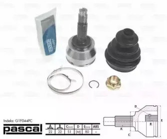 G1F044PC PASCAL Шарнирный комплект, приводной вал