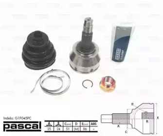 G1F045PC PASCAL Шарнирный комплект, приводной вал