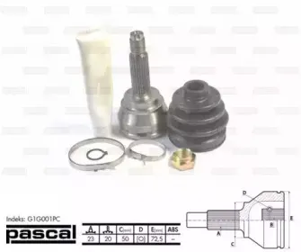 G1G001PC PASCAL Шарнирный комплект, приводной вал