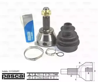 G1G006PC PASCAL Шарнирный комплект, приводной вал