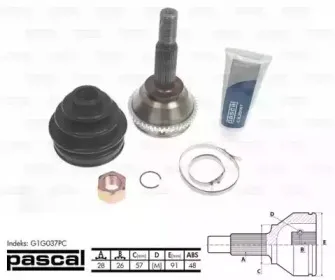 G1G037PC PASCAL Шарнир, приводной вал