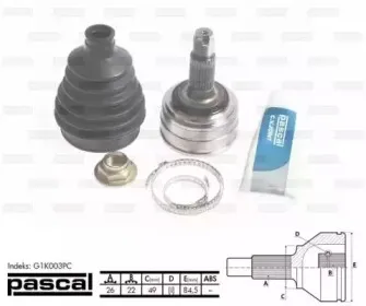 G1K003PC PASCAL Шарнирный комплект, приводной вал