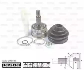 G1R011PC PASCAL Шарнирный комплект, приводной вал