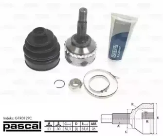 G1R012PC PASCAL Шарнирный комплект, приводной вал