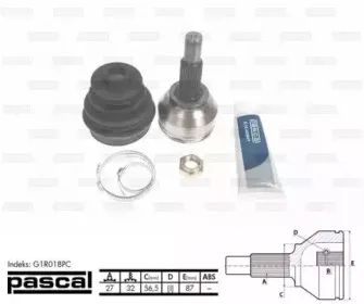 G1R018PC PASCAL Шарнирный комплект, приводной вал