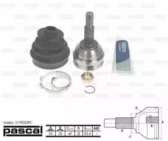 G1R023PC PASCAL Шарнирный комплект, приводной вал