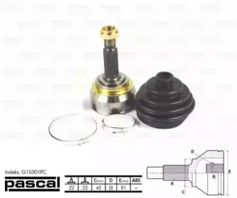 G1S001PC PASCAL Шарнирный комплект, приводной вал