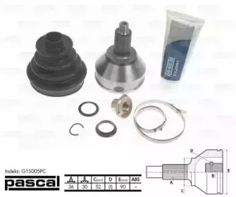 G1S005PC PASCAL Шарнирный комплект, приводной вал