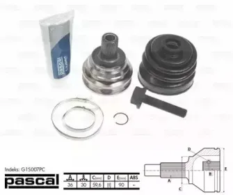 G1S007PC PASCAL Шарнирный комплект, приводной вал