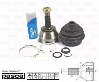G1W001PC PASCAL Шарнир, приводной вал