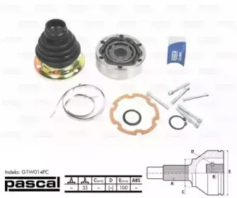 G1W014PC PASCAL Шарнирный комплект, приводной вал