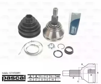 G1W028PC PASCAL Шарнирный комплект, приводной вал