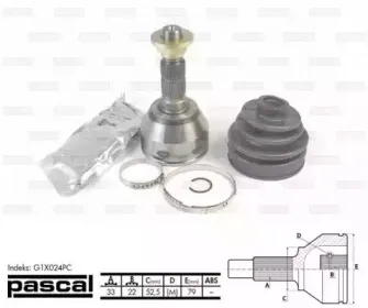 G1X024PC PASCAL Шарнирный комплект, приводной вал