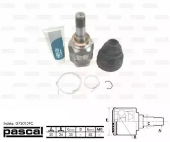 G72015PC PASCAL Шарнирный комплект, приводной вал