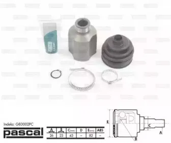 G83002PC PASCAL Шарнирный комплект, приводной вал