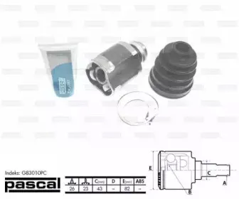 G83010PC PASCAL Шарнирный комплект, приводной вал