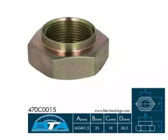 470C0015BTA BTA Конец вала, приводной вал