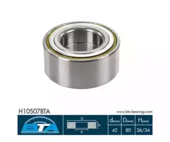 H10507BTA BTA Комплект подшипника ступицы колеса