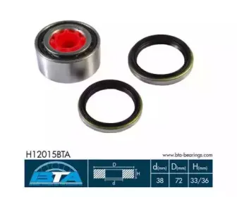 H12015BTA BTA Комплект подшипника ступицы колеса