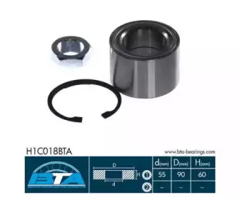 H1C018BTA BTA Комплект подшипника ступицы колеса