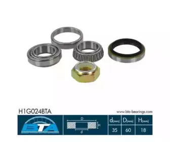 H1G024BTA BTA Комплект подшипника ступицы колеса