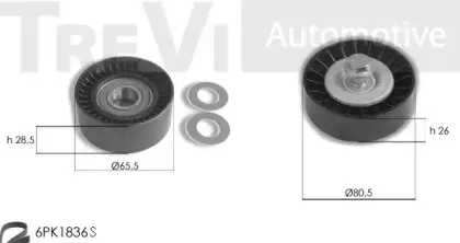 KA1136F TREVI AUTOMOTIVE Комплект роликов, поликлиновой ремень