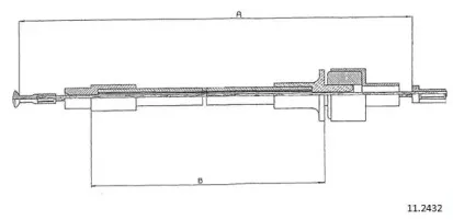 11.2432 CABOR Трос, управление сцеплением