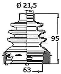 BCB6335 BORG & BECK Пыльник, приводной вал