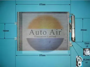 16-9011 AUTO AIR GLOUCESTER Конденсатор, кондиционер
