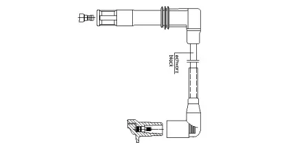 1A13E43 BREMI Провод зажигания