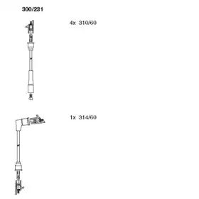 300231 BREMI Комплект проводов зажигания