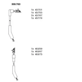 300763 BREMI Комплект проводов зажигания
