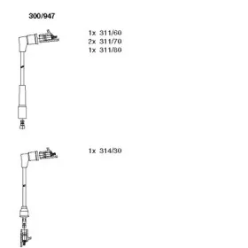 300947 BREMI Комплект проводов зажигания